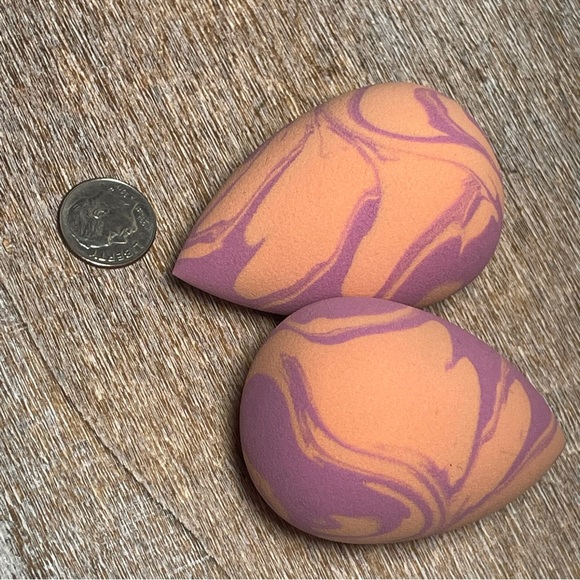 Lot of 2 Ulta Beauty Blender Sponges Standard Size Pink Orange Swirl Brand New - Picture 3 of 11